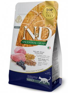 N&D Low Grain Cat Lamb & Blueberry Adult (ягненок/черника) для кошек 1,5 кг