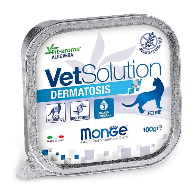 Monge VetSolution Cat Dermatosis, диета для кошек Дерматозис, ламистер 100 г