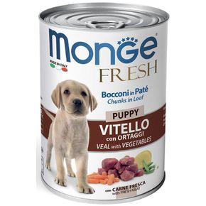 MONGE FRESH PUPPY VEAL/VEGET - Монже Фрэш Паппи Вил/Вегет - Консервированный корм для щенков, телятина/овощи