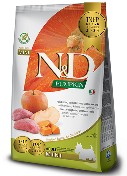 Farmina N&D wild boar pumpkin and apple для миниатюрных собак 2,5кг