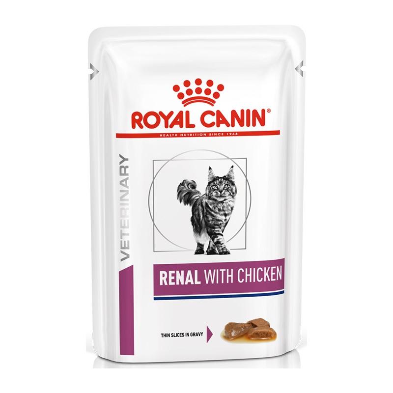 Royal Canin Renal корм для кошек при хронической почечной недостаточности с курицей, пауч 85 г