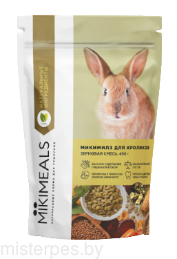 Mikimeals корм для кроликов, 400 гр