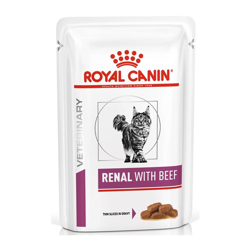 Royal Canin Renal корм для кошек при хронической почечной недостаточности с говядиной, пауч 85 г