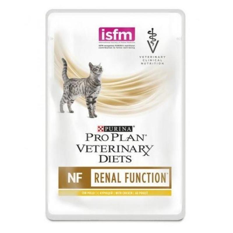 Purina Veterinary Diets NF, диета для кошек при патологиях почек с лососем, пауч 85 г