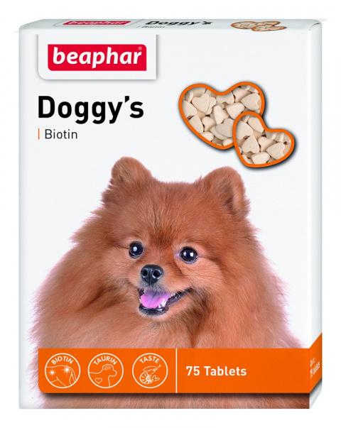 Beaphar Лакомство Doggy's + Biotin, 75 таб/уп