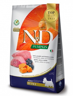 Farmina N&D Grain Free Pumpkin Dog Lamb & Blueberry Adult Mini 800гр