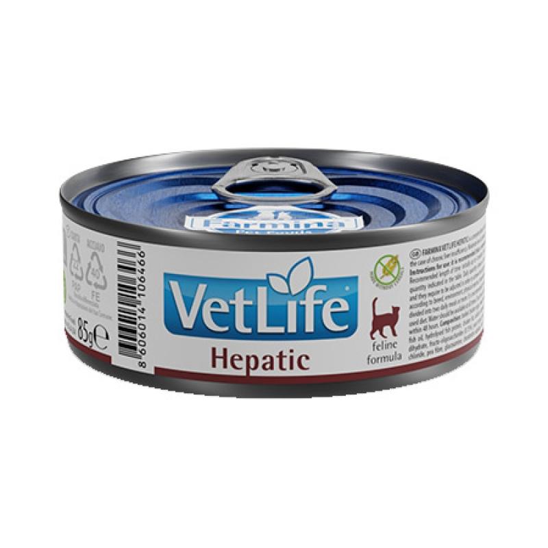 Farmina Vet Life Hepatic диета для кошек при заболеваниях печени, банка 85 г