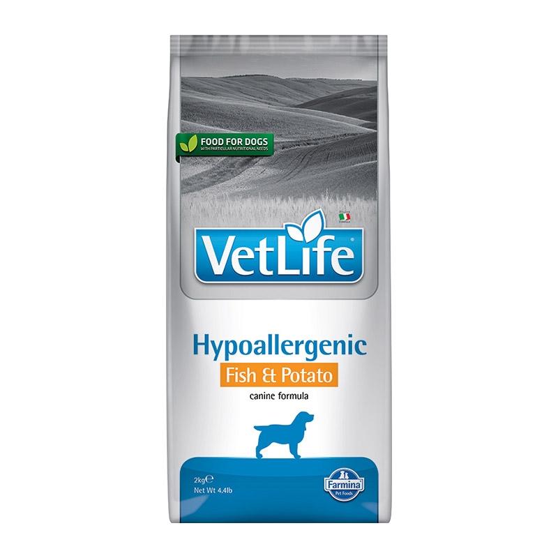 Farmina Vet Life Hypoallergenic fish & potato диета для собак при пищевых аллергиях, уп. 2 кг